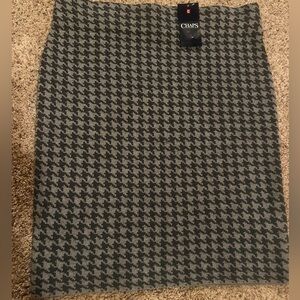 Chaps Women’s Large Misty Day Grey Pencil Stretch Skirt, new with tag